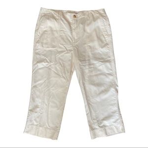 Ralph LAUREN Off/Winter White CROPPED Pants Women’s 16 Wide Leg